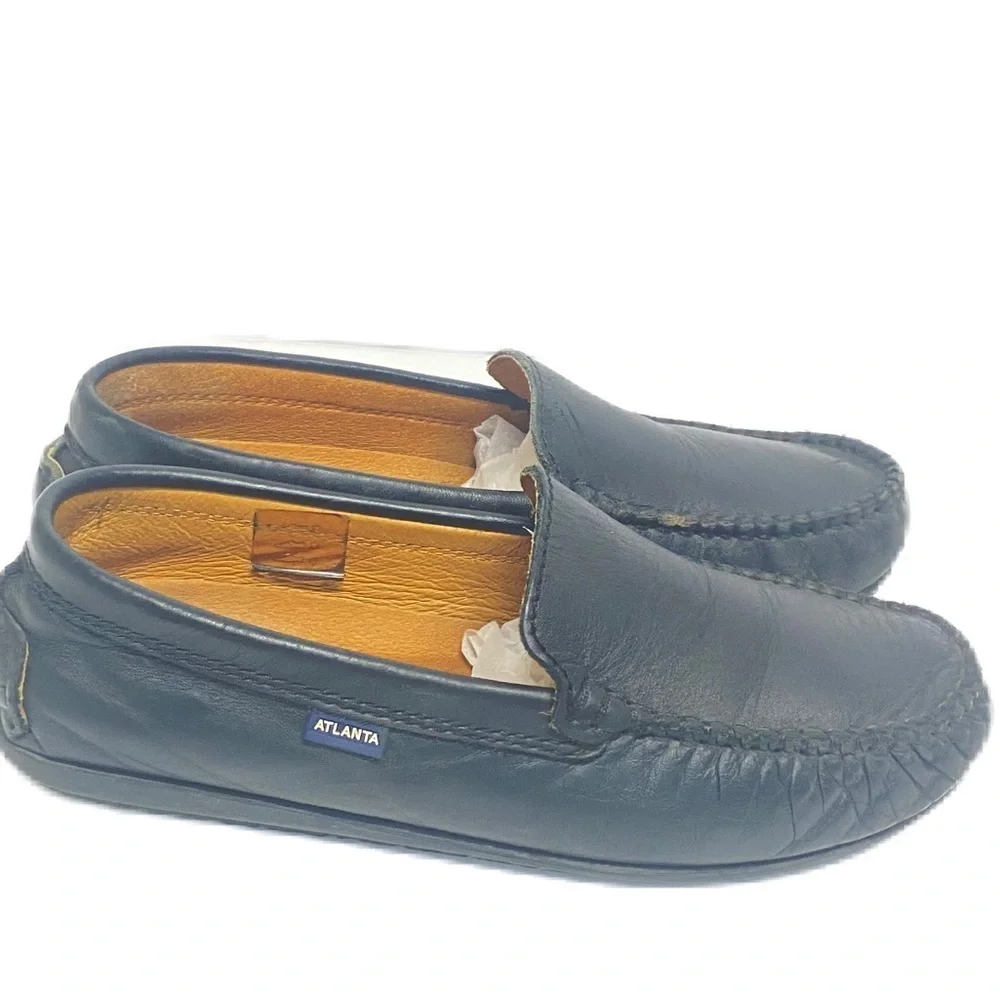 Atlanta Moccasin kids black Penny Loafers size 4.5